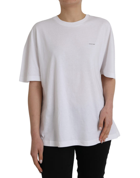 White t-shirt on a person