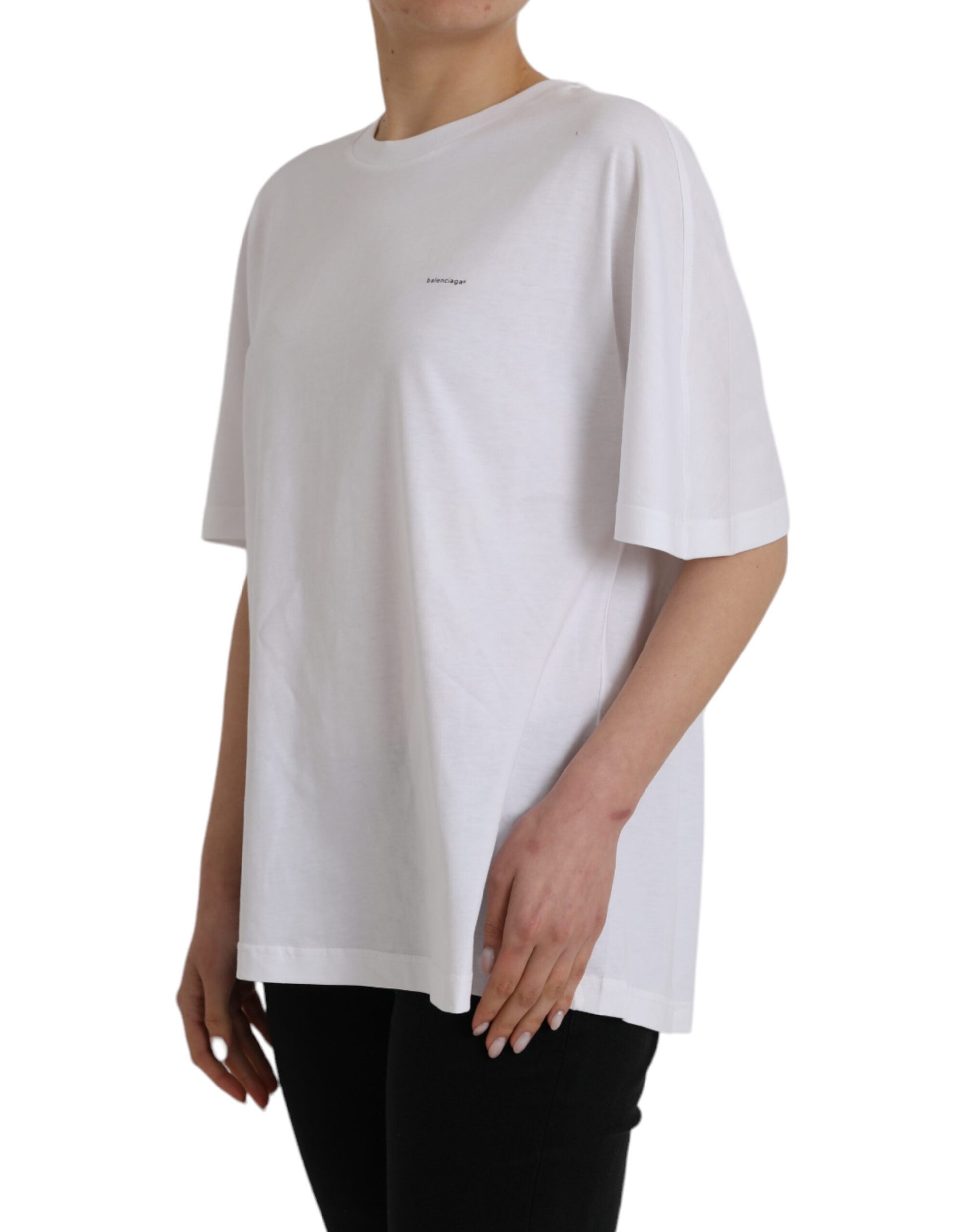 White t-shirt on a person