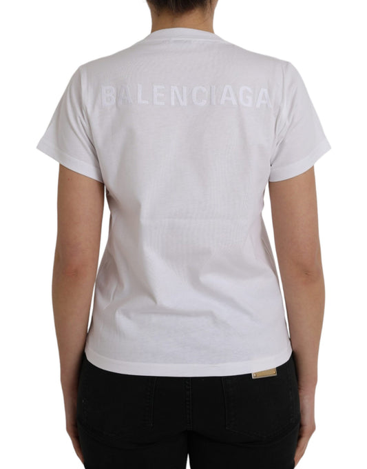 White t-shirt with Balenciaga logo on back