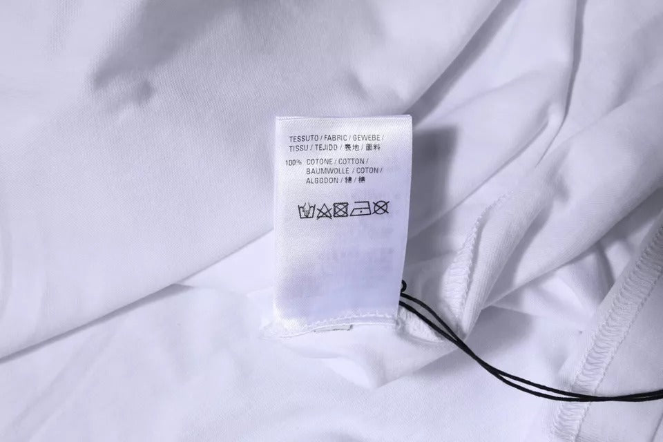 Tag on white fabric