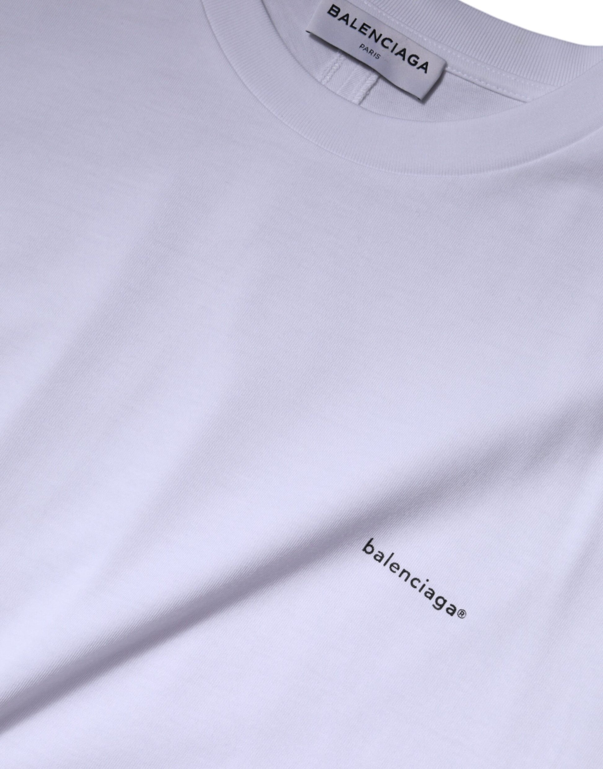 White t-shirt with Balenciaga logo on front