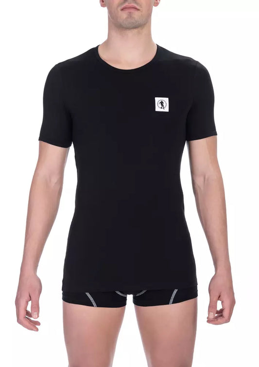 Black sleeveless shirt on a mannequin torso