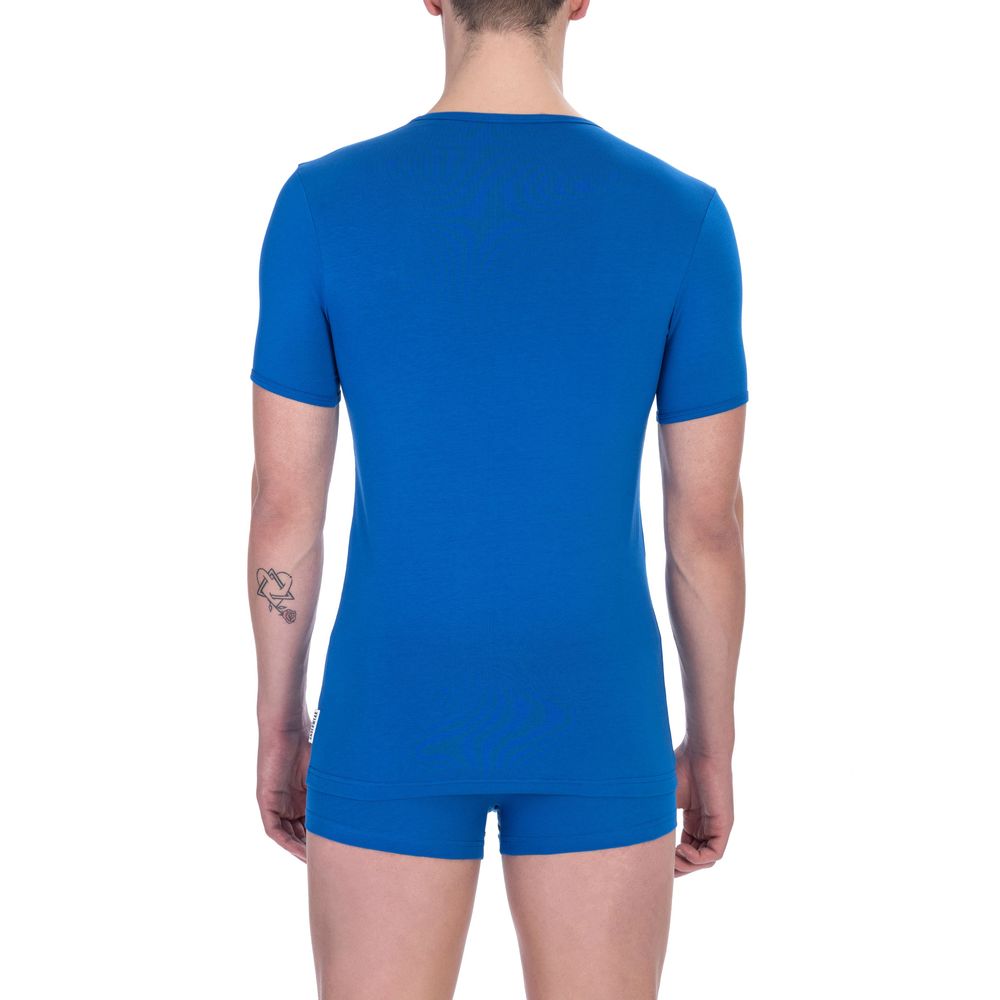 A blue cotton men's t-shirt