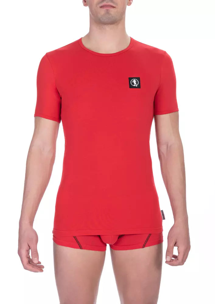 Red sleeveless shirt on mannequin