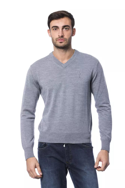Man wearing a gray sweater