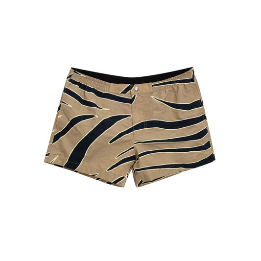 Pair of shorts with zebra print design
