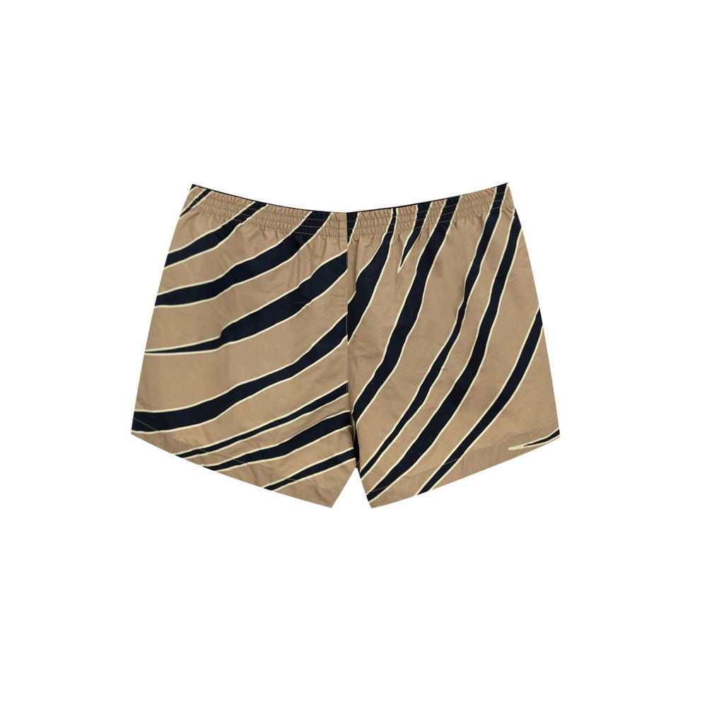 Pair of shorts with zebra print pattern
