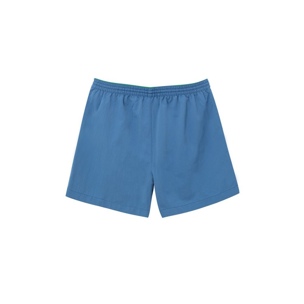 Blue shorts on a white background