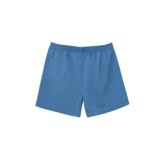 Blue shorts on a white background