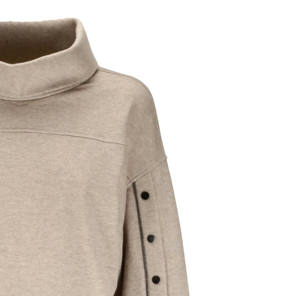 Tan jacket with hood and zippered pockets