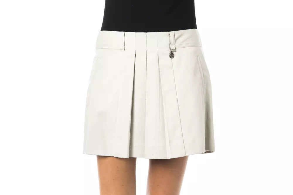 White pleated skirt on a person