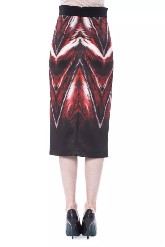 Skirt with red and black pattern