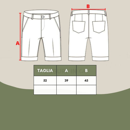 Pair of men's shorts in different sizes
