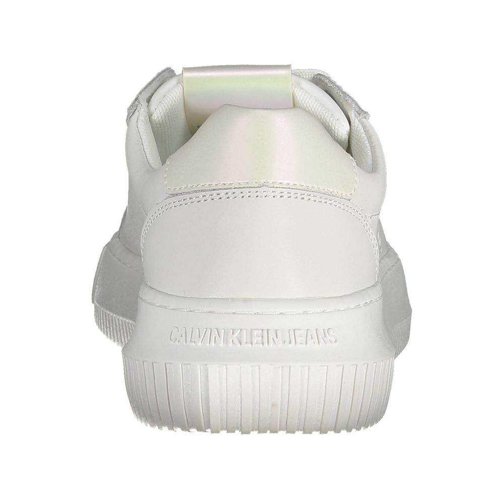White sneaker with logo on side