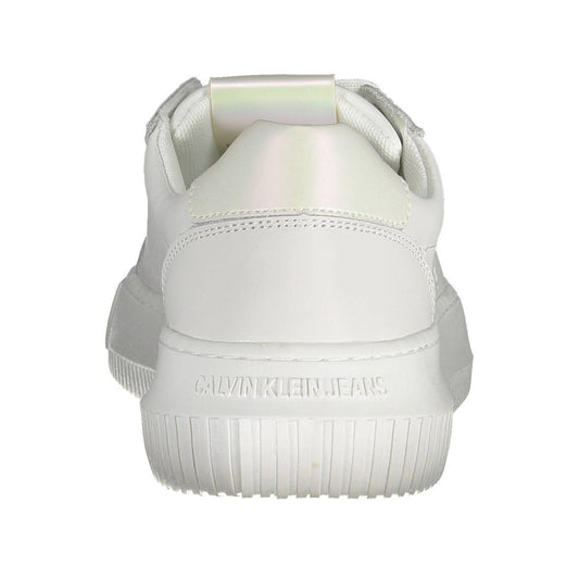 White sneaker with logo on side