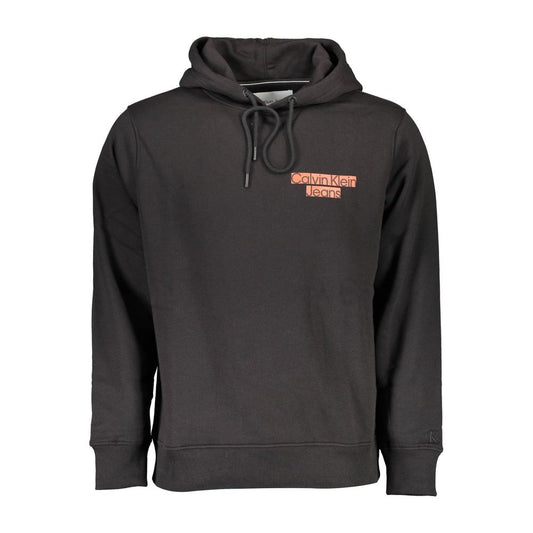 Black hoodie with red logo on front