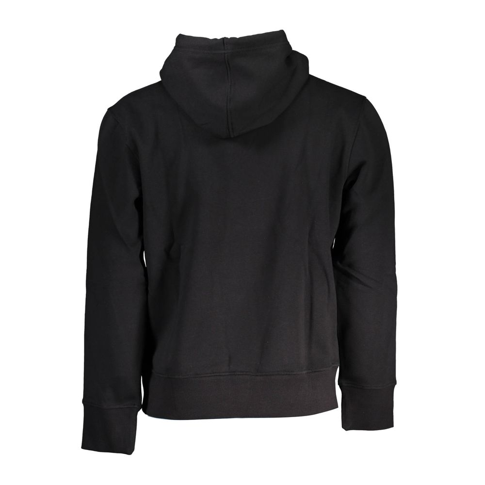 Black hoodie with drawstrings