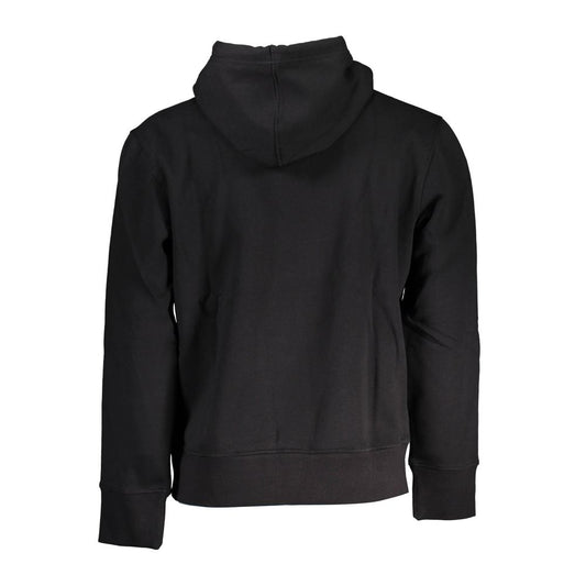Black hoodie with drawstrings