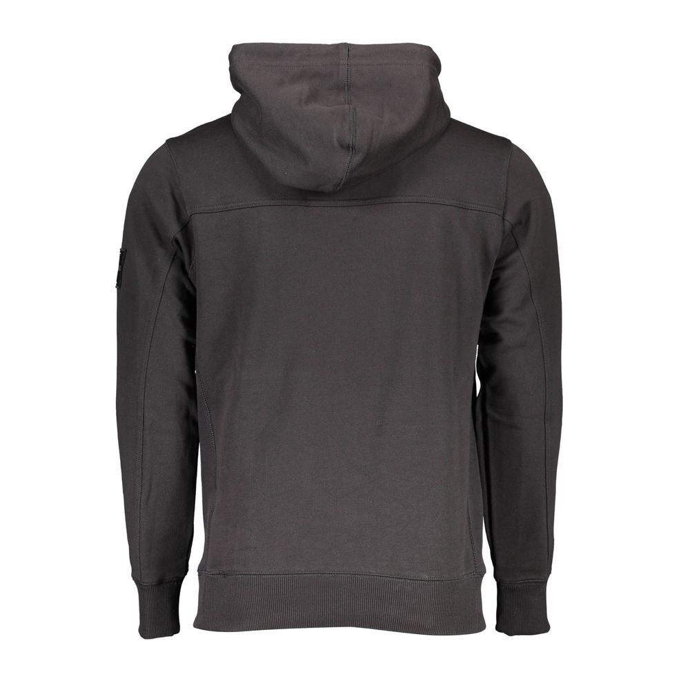 Black hoodie with drawstring hood