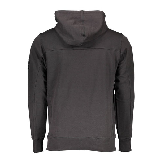 Black hoodie with drawstring hood