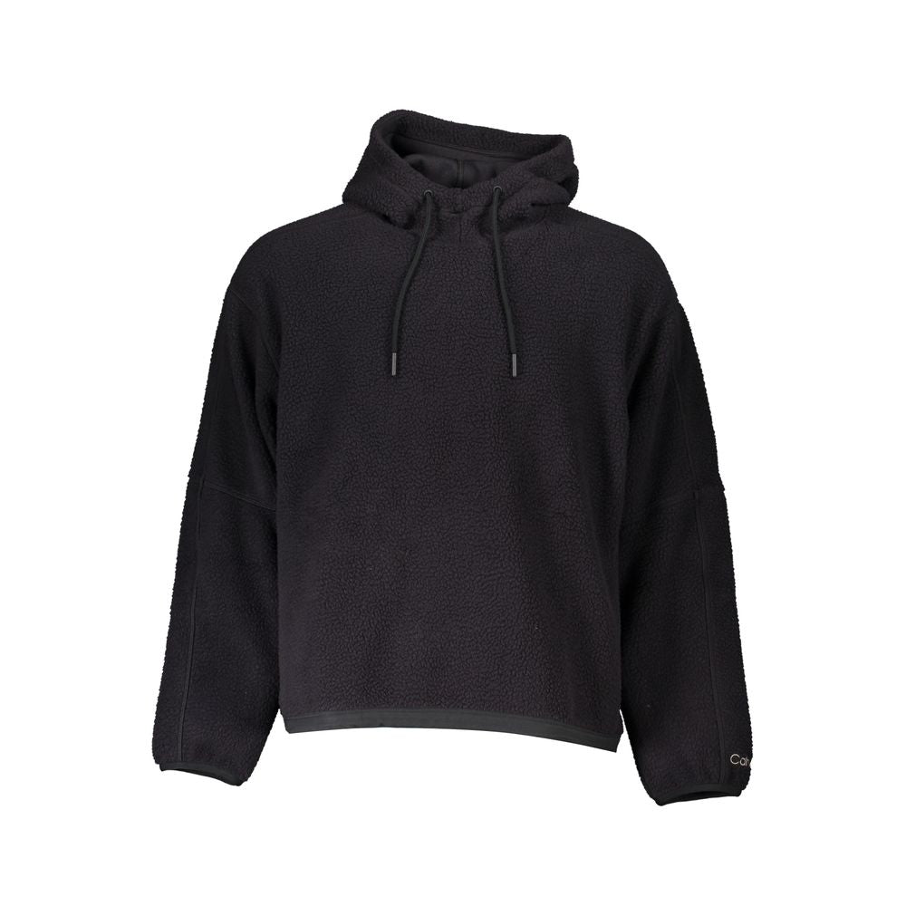 Black hoodie with drawstrings