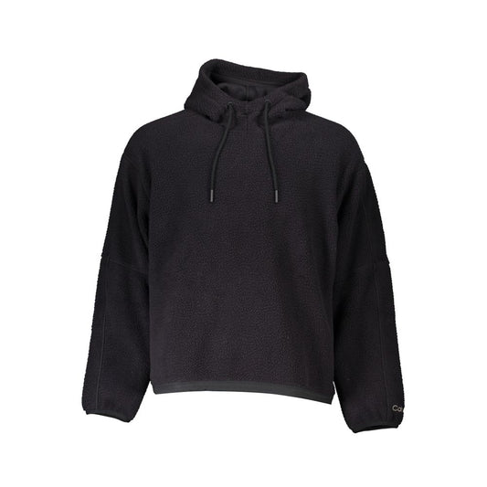 Black hoodie with drawstrings