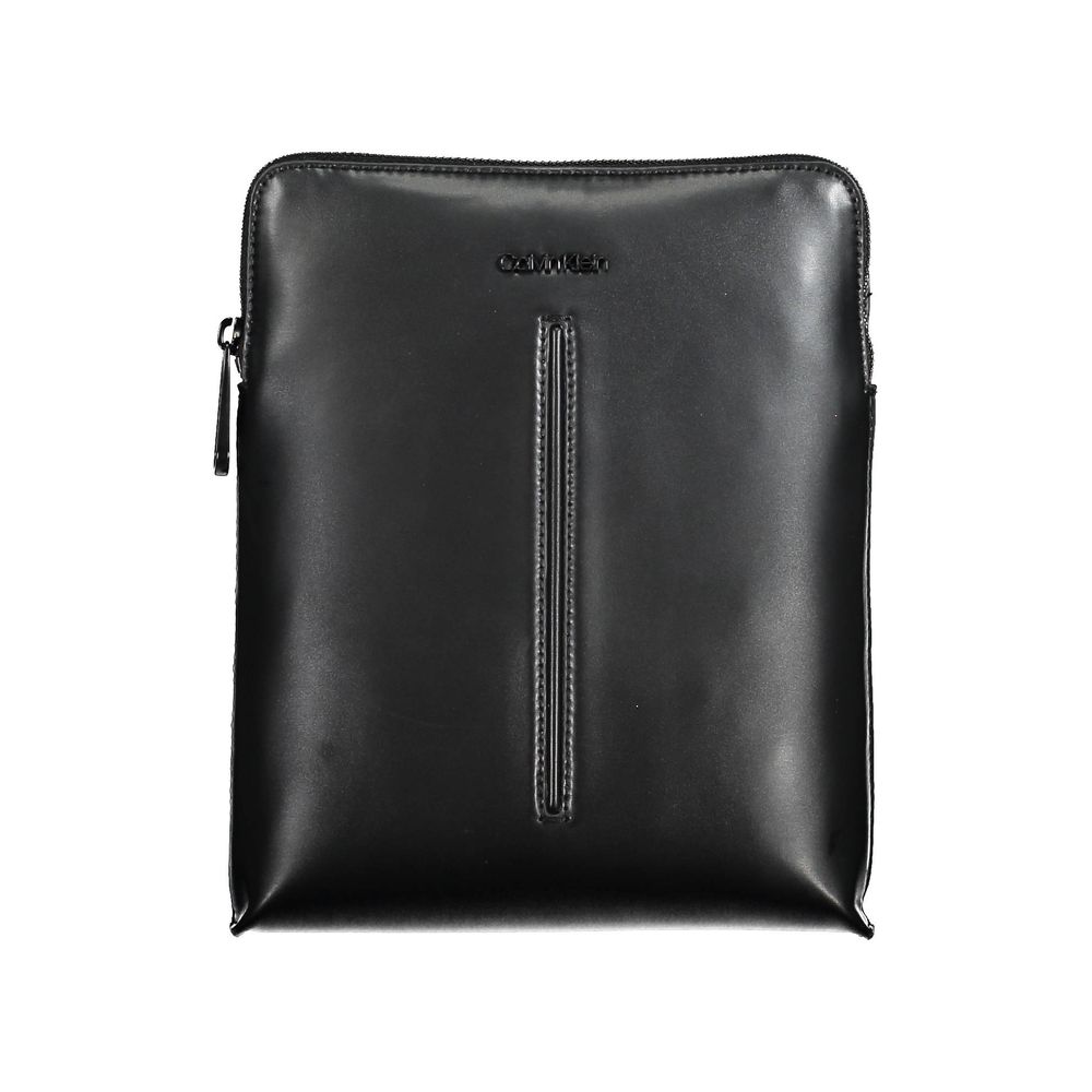 Black leather laptop case