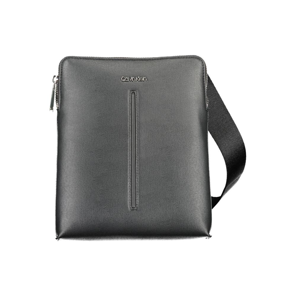 Black leather laptop case with zipper closure