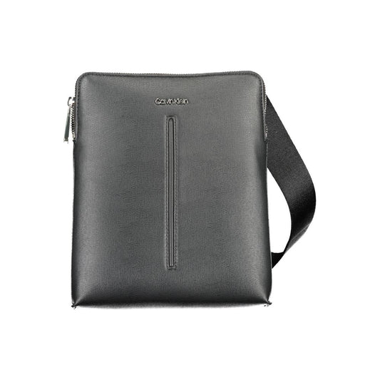 Black leather laptop case with zipper closure