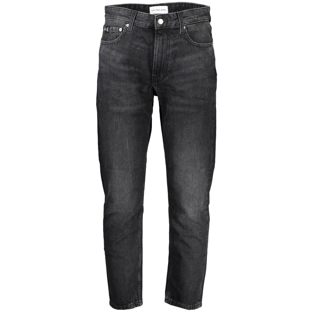 Pair of blue jeans on a hanger