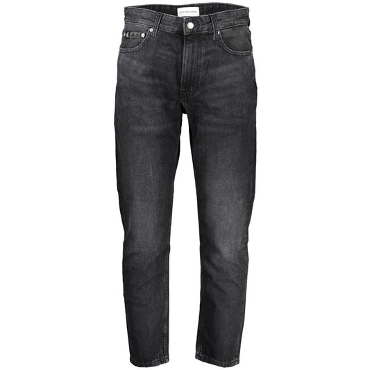 Pair of blue jeans on a hanger