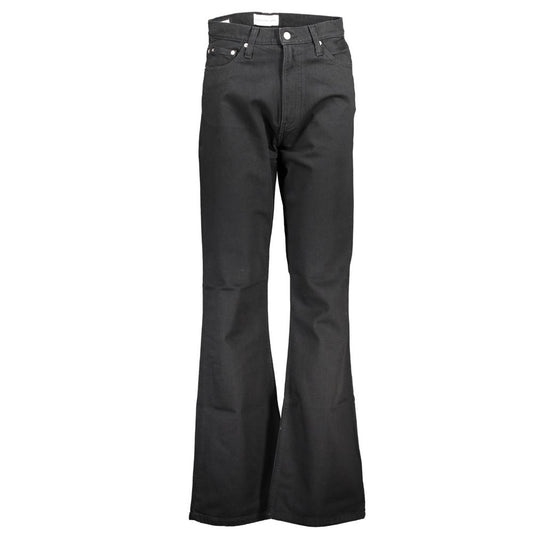 Pair of black flared jeans