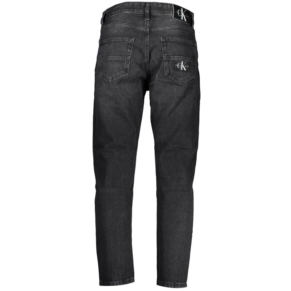 Pair of blue jeans on a hanger