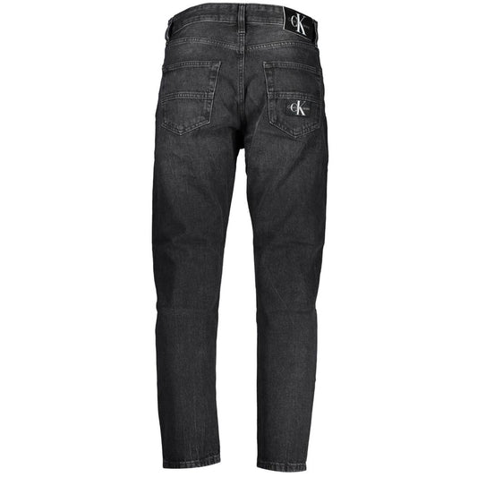 Pair of blue jeans on a hanger