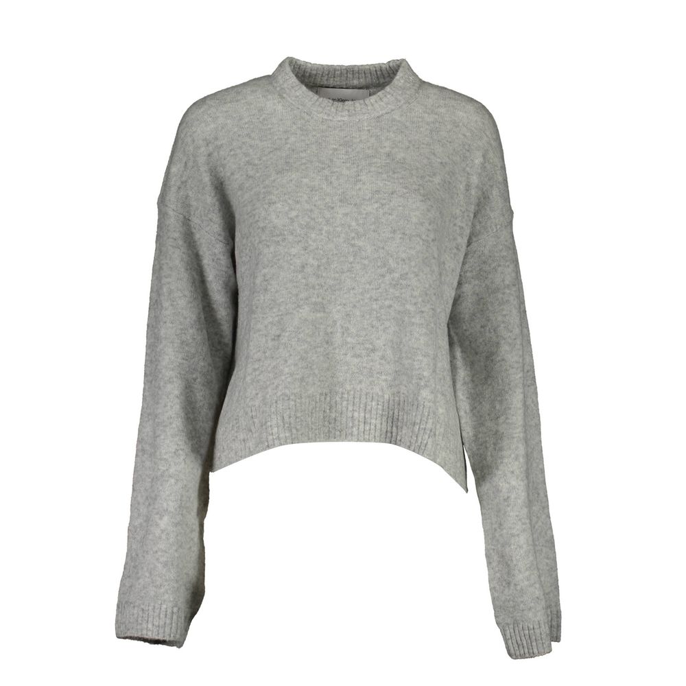 Grey long sleeve sweater on mannequin