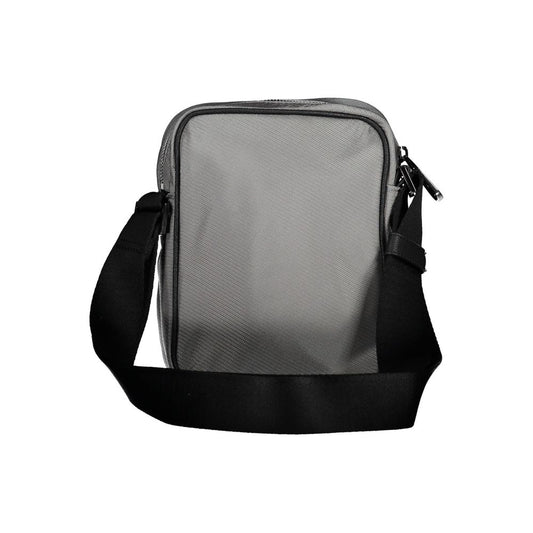 Grey pouch with black straps