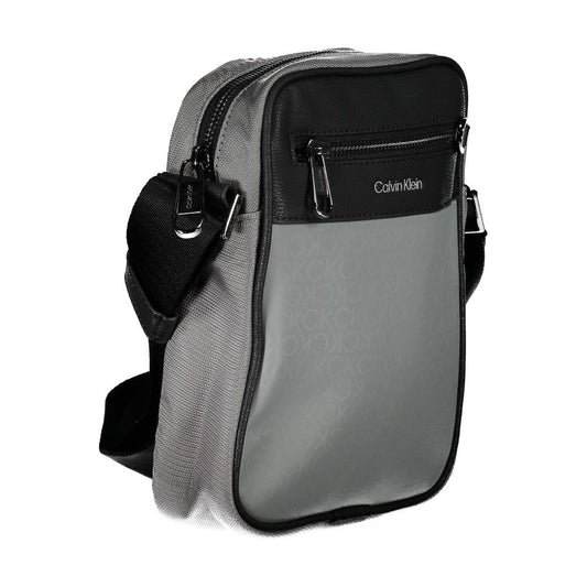 Grey and black bag with zippered compartments