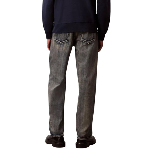 Pair of men's jeans with embroidery on back pockets