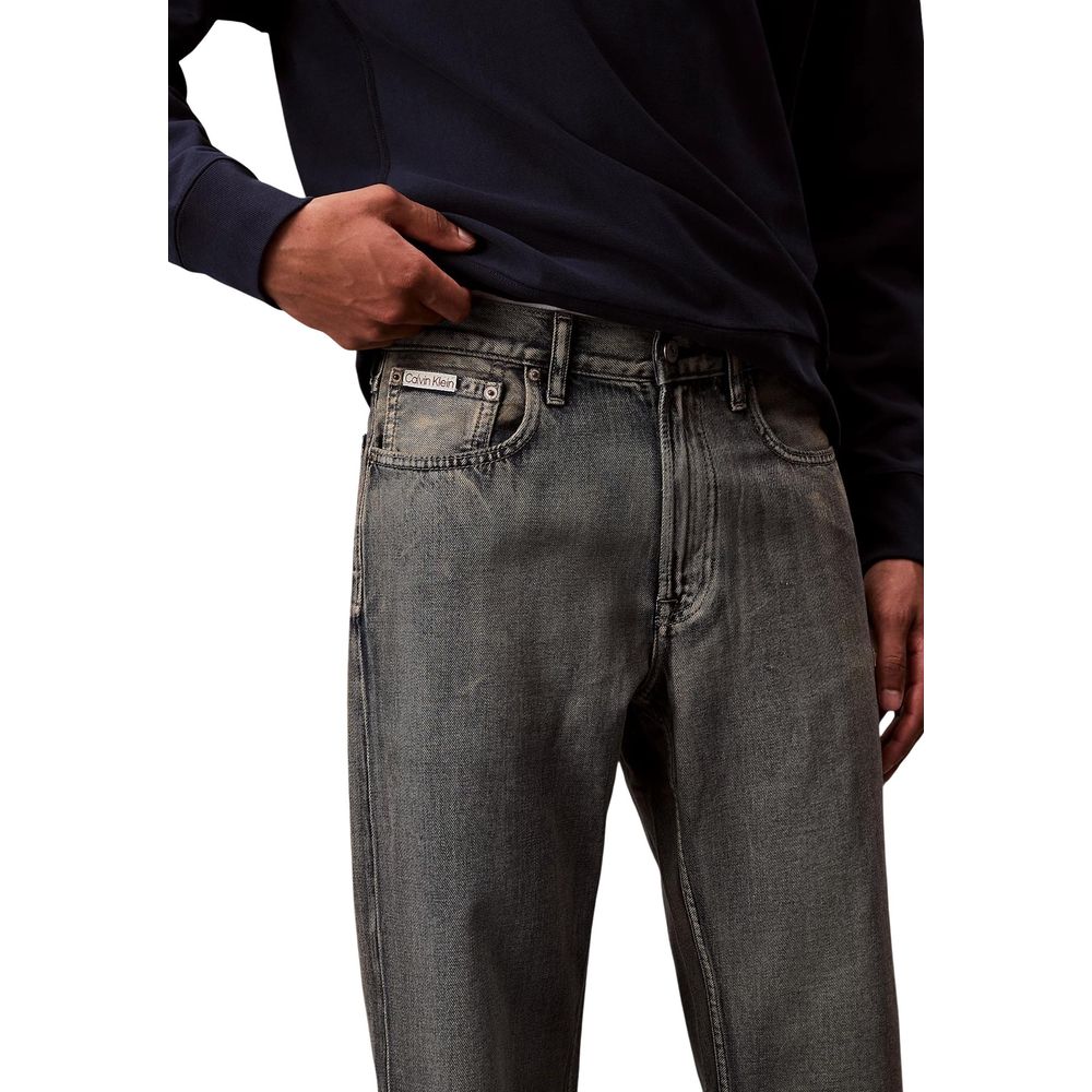 Pair of blue denim jeans on a person