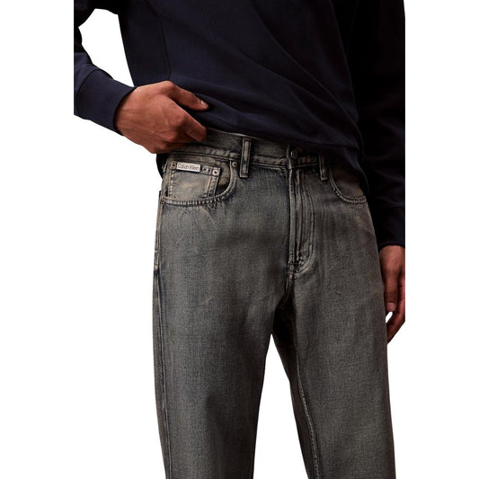 Pair of blue denim jeans on a person