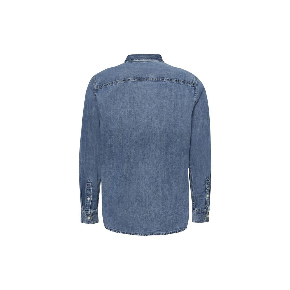 Blue denim jacket on a mannequin