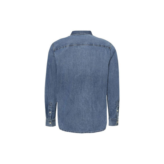 Blue denim jacket on a mannequin