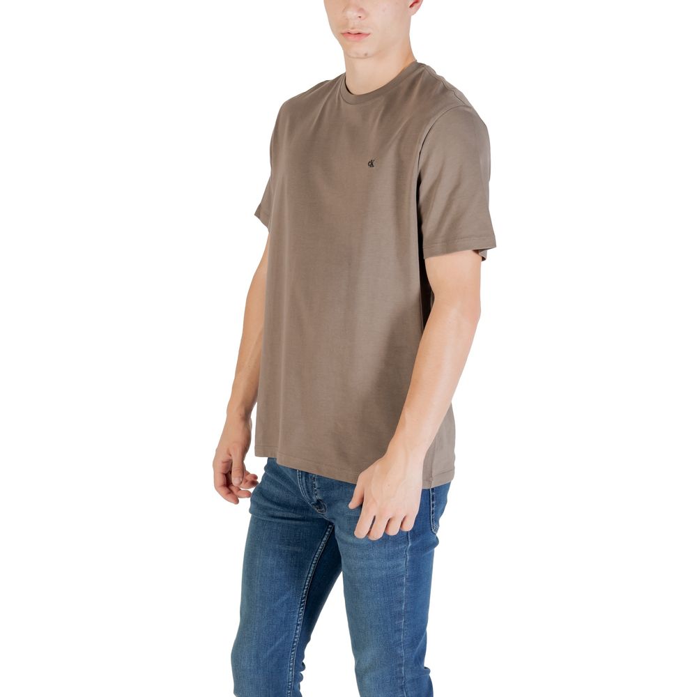 A brown cotton t-shirt from Calvin Klein Jeans