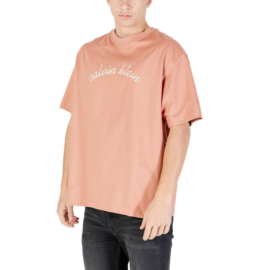 Mannequin wearing pink t-shirt with white lettering