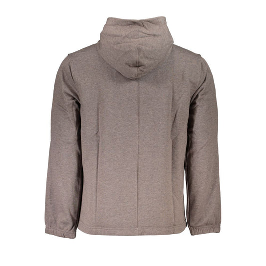 Grey hooded jacket with zipper