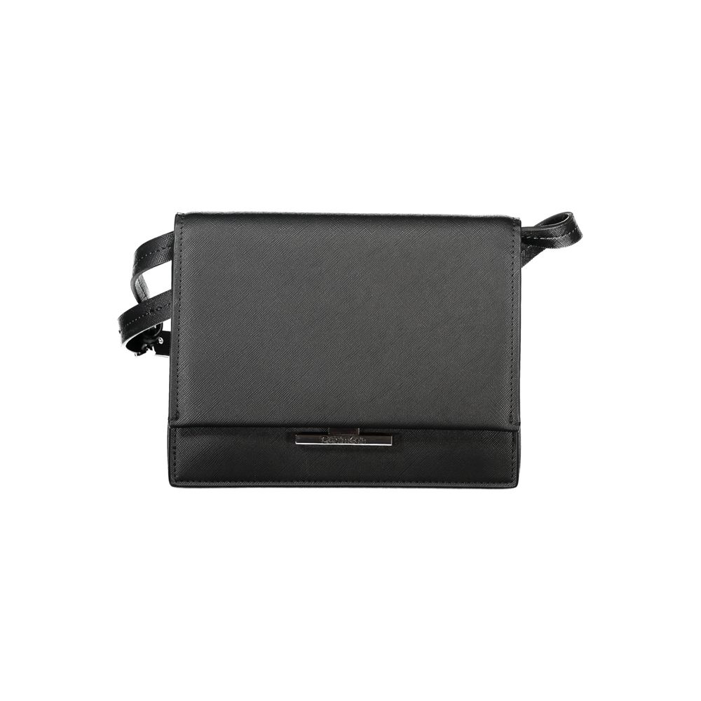 Black leather wallet with silver zipper