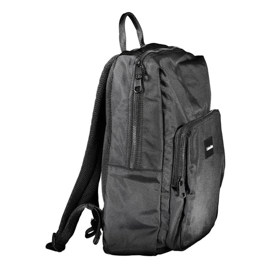 Black backpack with multiple compartments