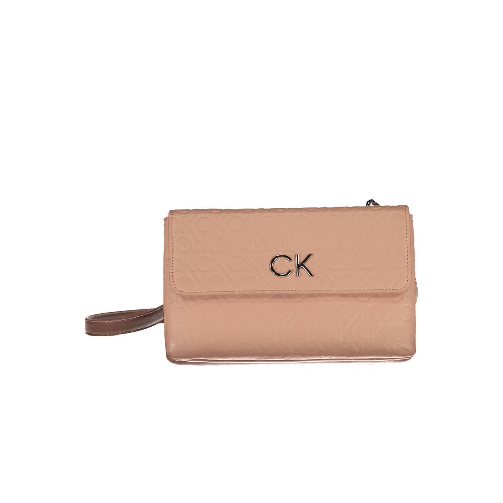 Small pink leather wallet with embossed initials