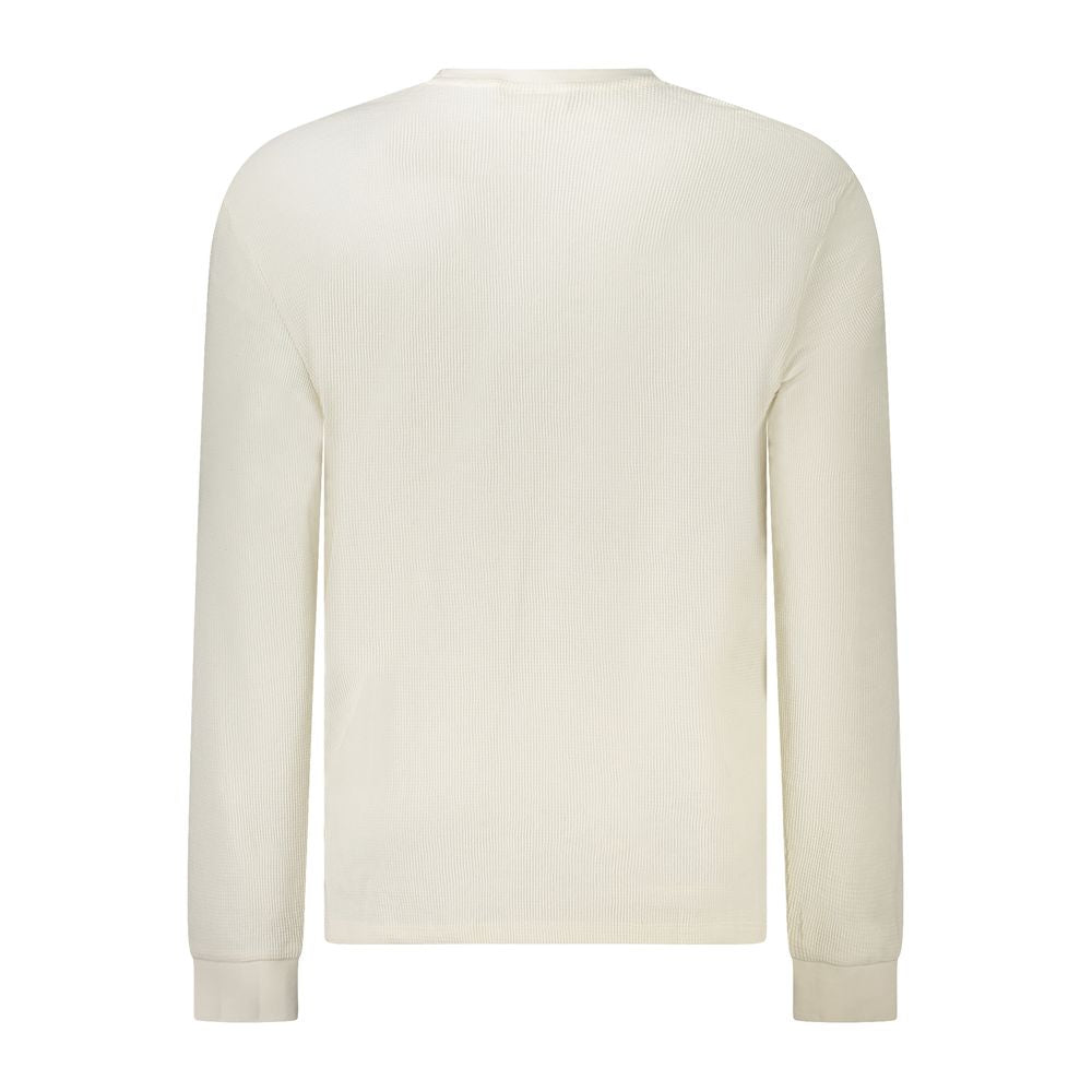 A long sleeved men's t-shirt in white cotton by Calvin Klein
