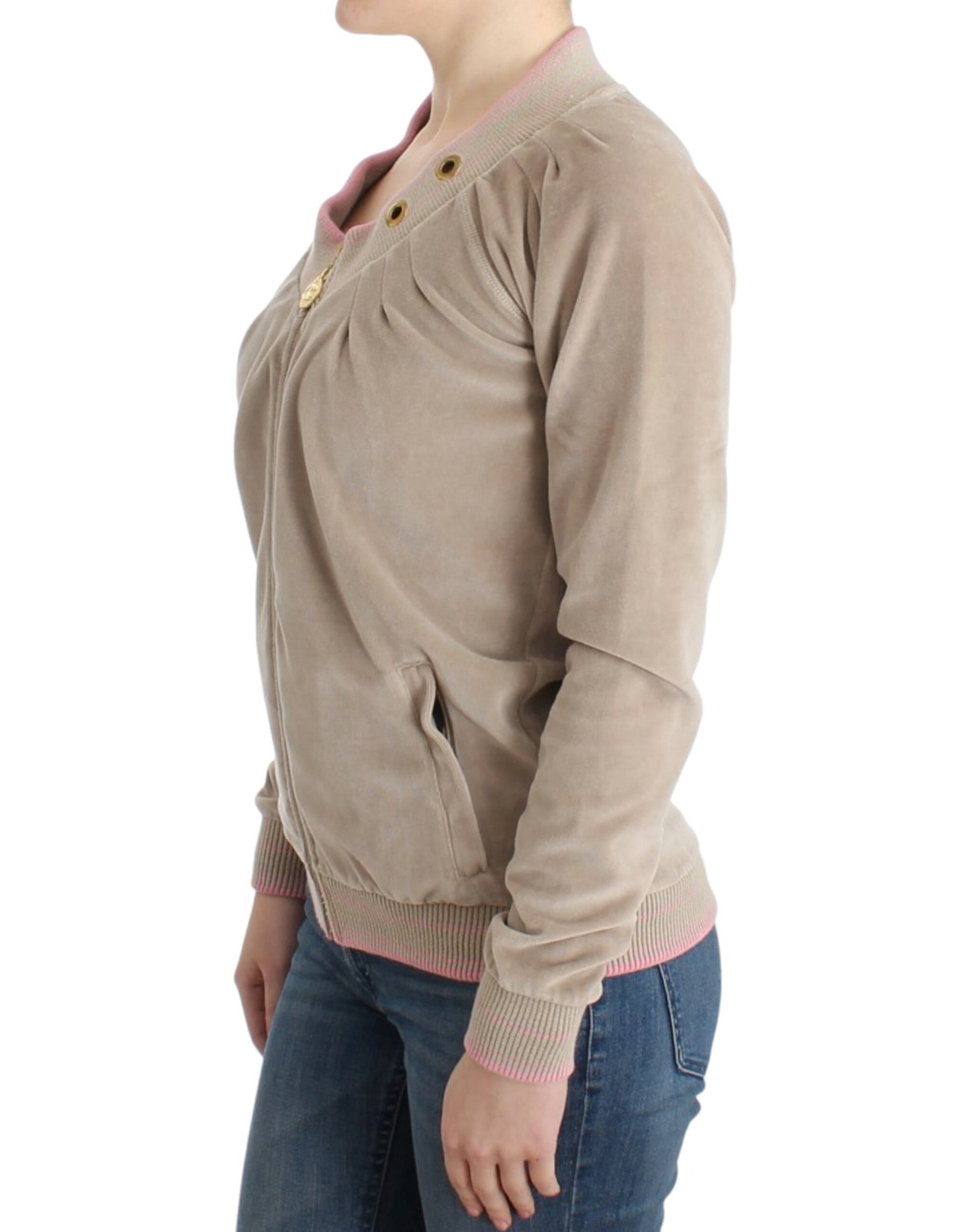 Tan jacket on woman